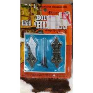 Vtg Hinges Homecraft Household Solid Die Cast of Pure Zamak Metal w/Screws #8 (1